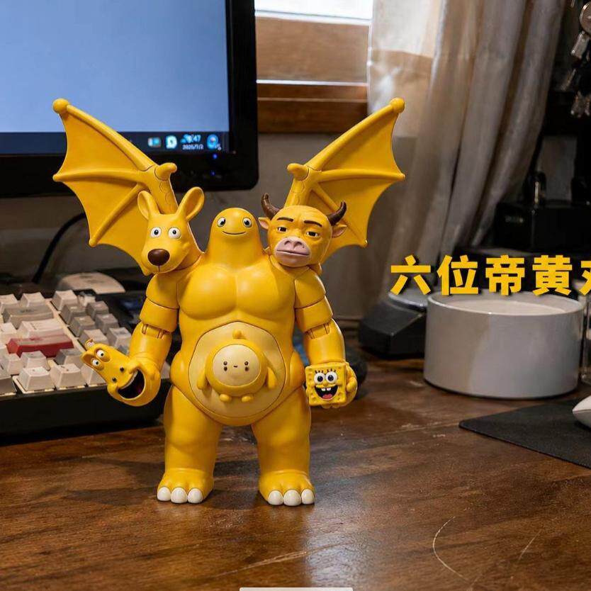 奶蛙龙王六合一模型合体金刚五帝