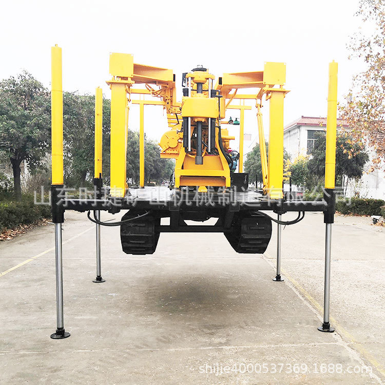 履带龙门架式岩心勘探钻机 回转式深孔取芯设备 便捷式钻探打孔机