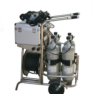 呼吸器6.8L 空气呼吸器 两瓶 长管正压式 厂家供应移动供气源推车式