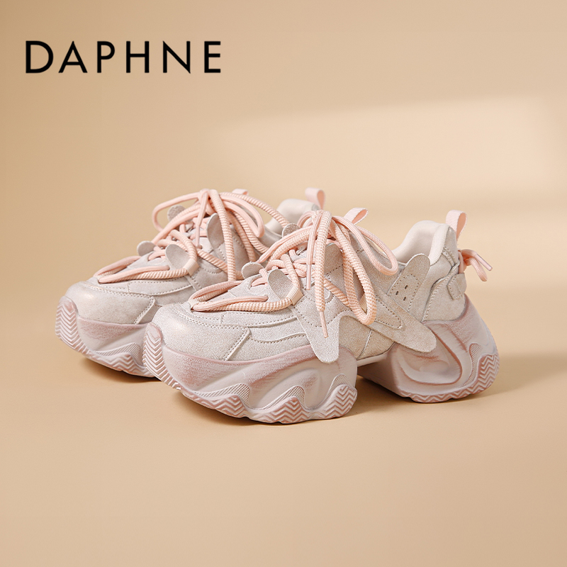 达芙妮厚底老爹鞋女2025春秋新款