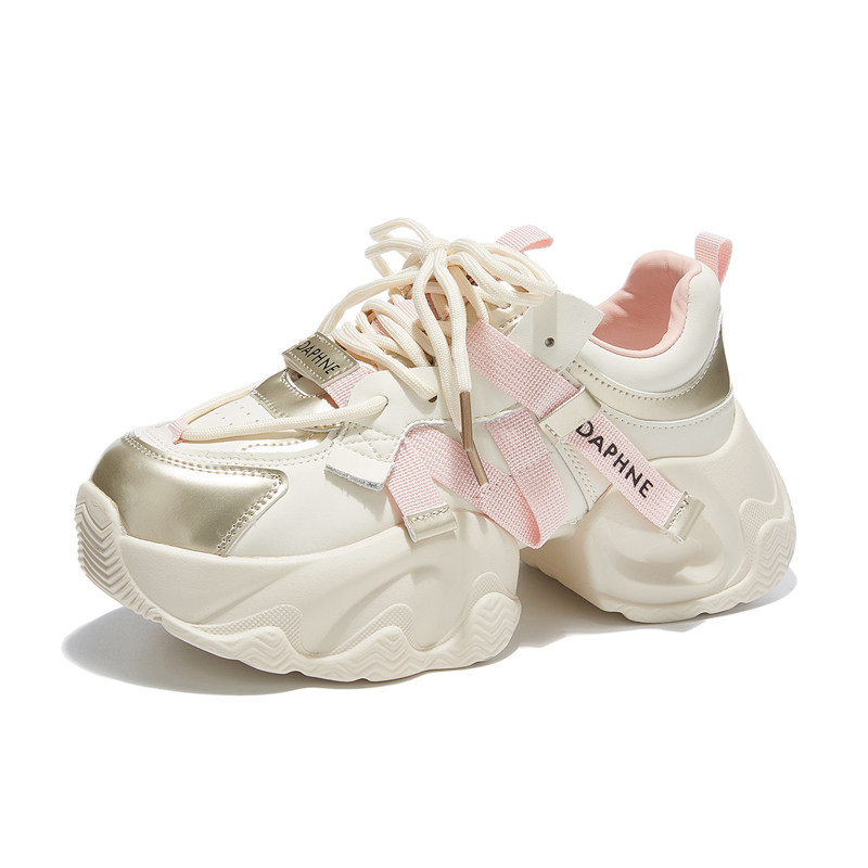 达芙妮粉色老爹鞋女厚底增高鞋2026巨好看的百搭炸街运动女鞋子新,女鞋,高帮鞋,淘宝优惠券,粉丝福利购,淘宝优惠卷