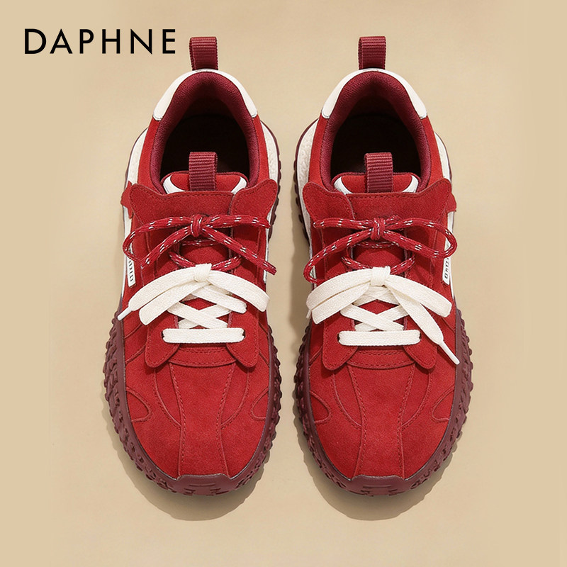 达芙妮小个子内增高鸳鸯带德训鞋女秋冬休闲运动鞋复古阿甘鞋软底,女鞋,深口单鞋,淘宝优惠券,粉丝福利购,淘宝优惠卷