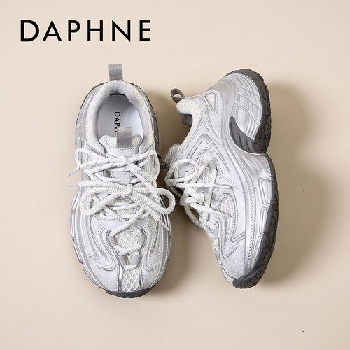 达芙妮网面透气厚底老爹鞋