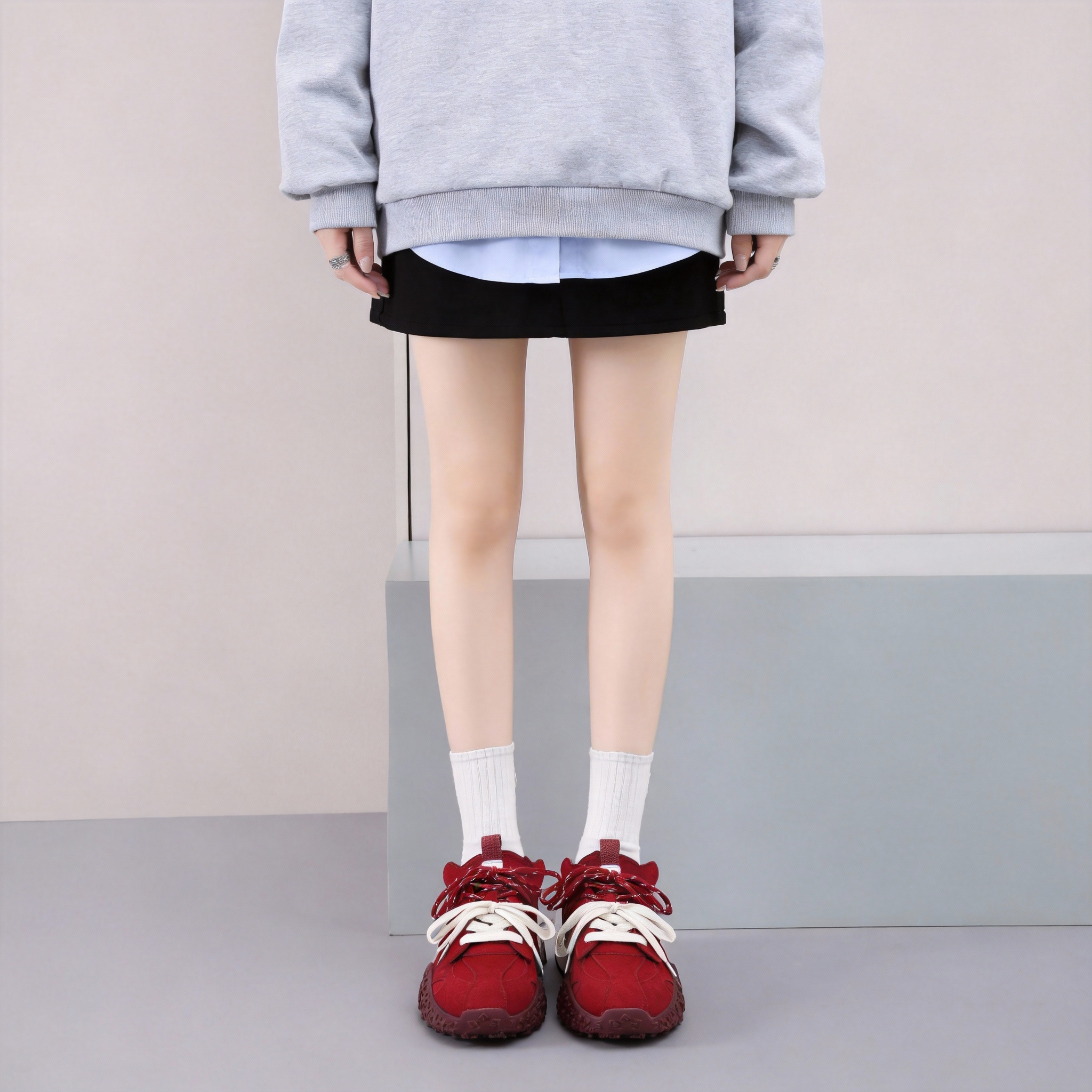 达芙妮小个子内增高鸳鸯带德训鞋女秋冬休闲运动鞋复古阿甘鞋软底,女鞋,休闲板鞋,淘宝优惠券,粉丝福利购,淘宝优惠卷