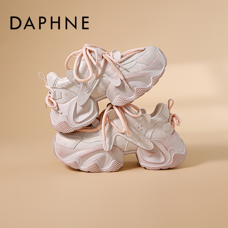 达芙妮厚底老爹鞋女2025春秋新款