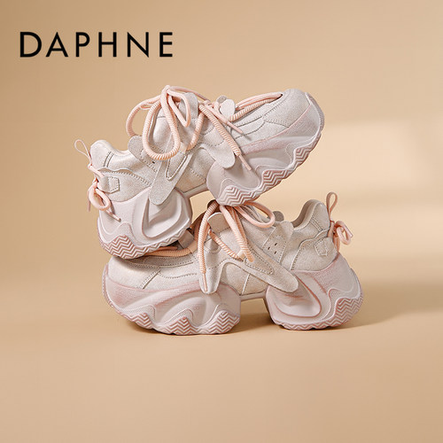 达芙妮厚底老爹鞋女2025春秋新款