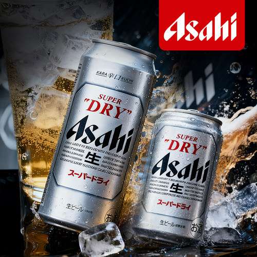 Asahi朝日超爽生啤酒SUPER DRY辛口350ml/500ml日本原装进口