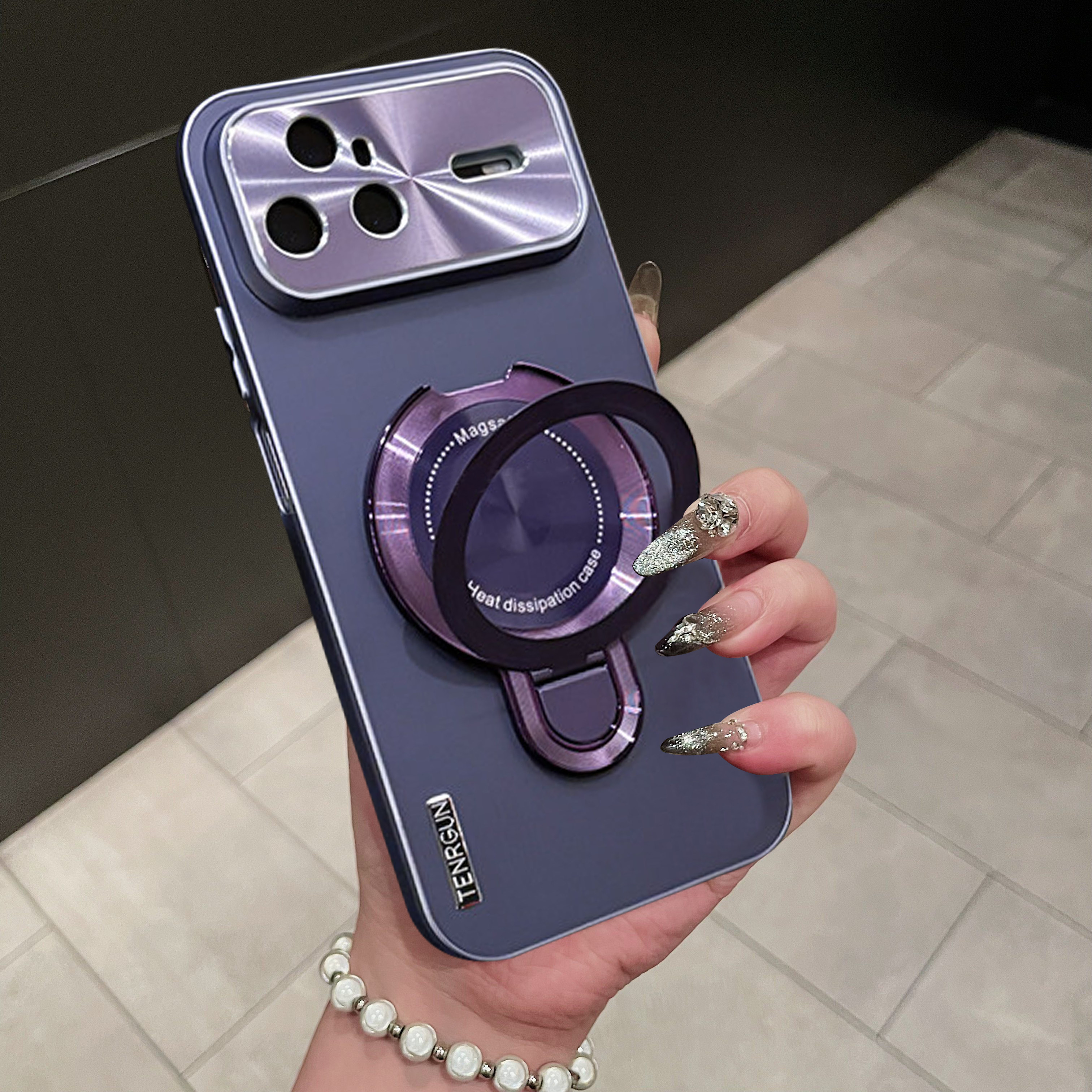 磁吸支架流光磨砂适用华为nova15pro手机壳nova15ultra防摔新款2026网红爆款简约合金镜头保护高端保护套外壳