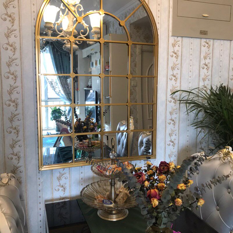 优选欧式假窗镜铁艺墙面装饰窗户弧形壁炉客厅装饰镜子创意餐厅壁,家庭/个人清洁工具,柜镜/梳妆镜,淘宝优惠券,粉丝福利购,淘宝优惠卷
