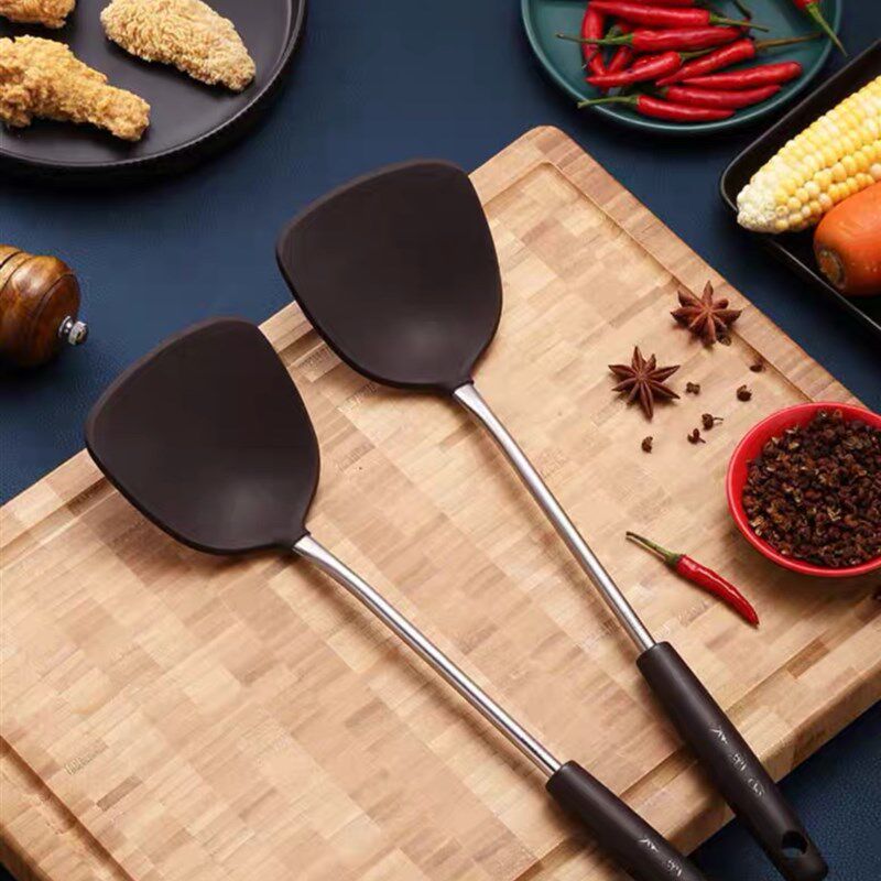 优选食品级不锈钢电木矽胶铲不沾锅专用铲家用炒菜铲