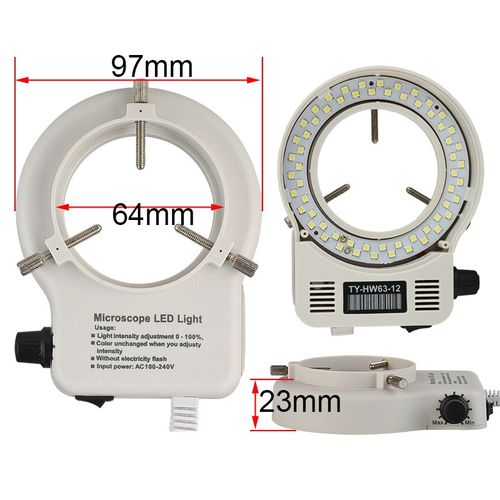 优选包邮64mm内径显微镜LED环形光源磨砂灯罩60颗灯珠立体单筒显
