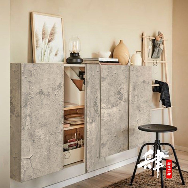 优选日式ins贴纸自粘工业风个性仿微水泥纹防水旧家具柜门改造翻,家居饰品,软装墙贴,淘宝优惠券,粉丝福利购,淘宝优惠卷