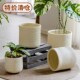 优选掬涵复古创意纹理花盆圆形客厅阳台酒店庭院落地花器商场装 饰