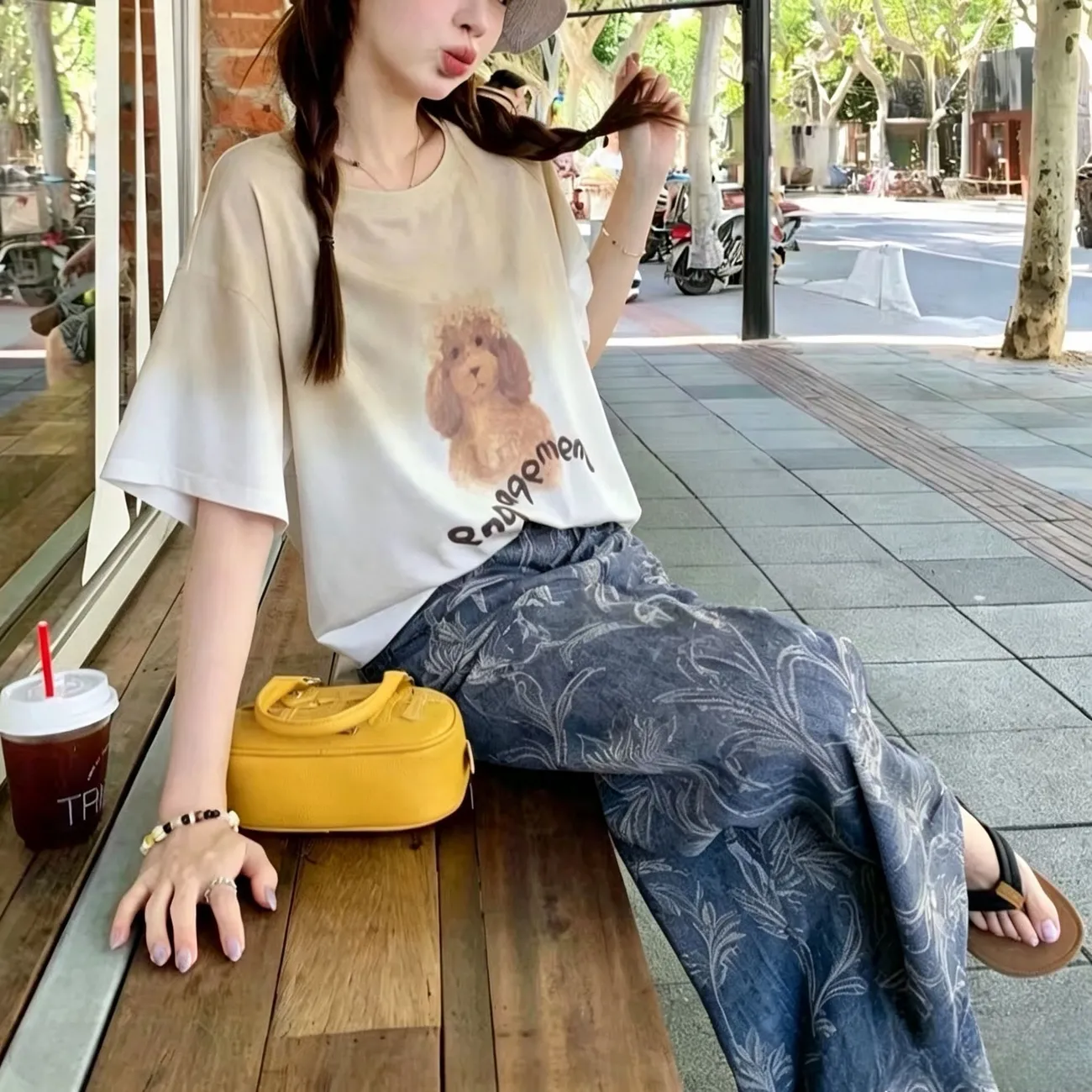 棉绸裤子女夏天薄款阔腿裤年轻人