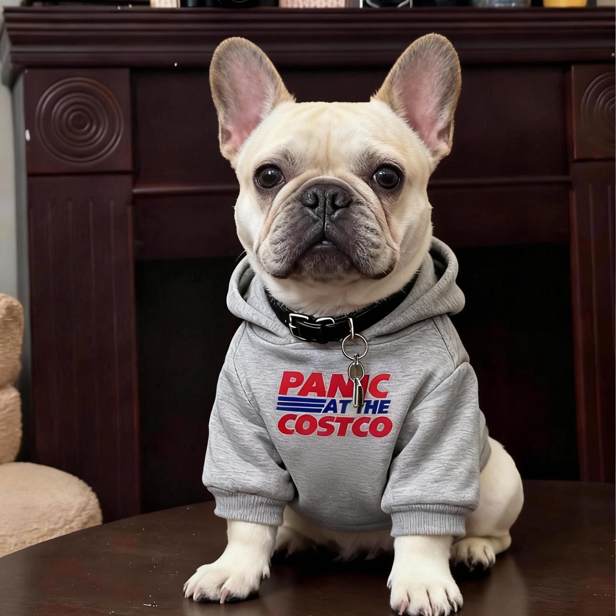 法斗专用衣服斗牛犬巴哥狗狗秋冬季装冬天款加绒保暖连帽卫衣幼犬