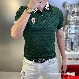 新款 短袖 欧货夏季 高端polo衫 潮流休闲百搭小蜜蜂字母印花 男士 时尚