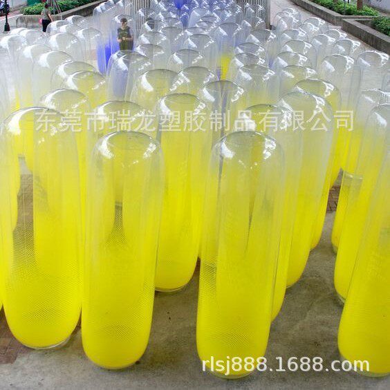 广告充气透明不倒翁气模PVC闭气悬挂立柱喷绘渐变色圆柱沙袋气柱