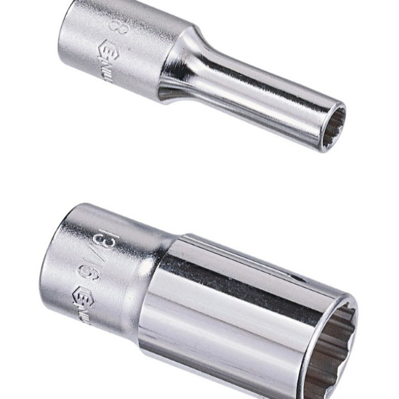 天赋（GENIUS）336306工具  3/8″手动公制12角长套筒