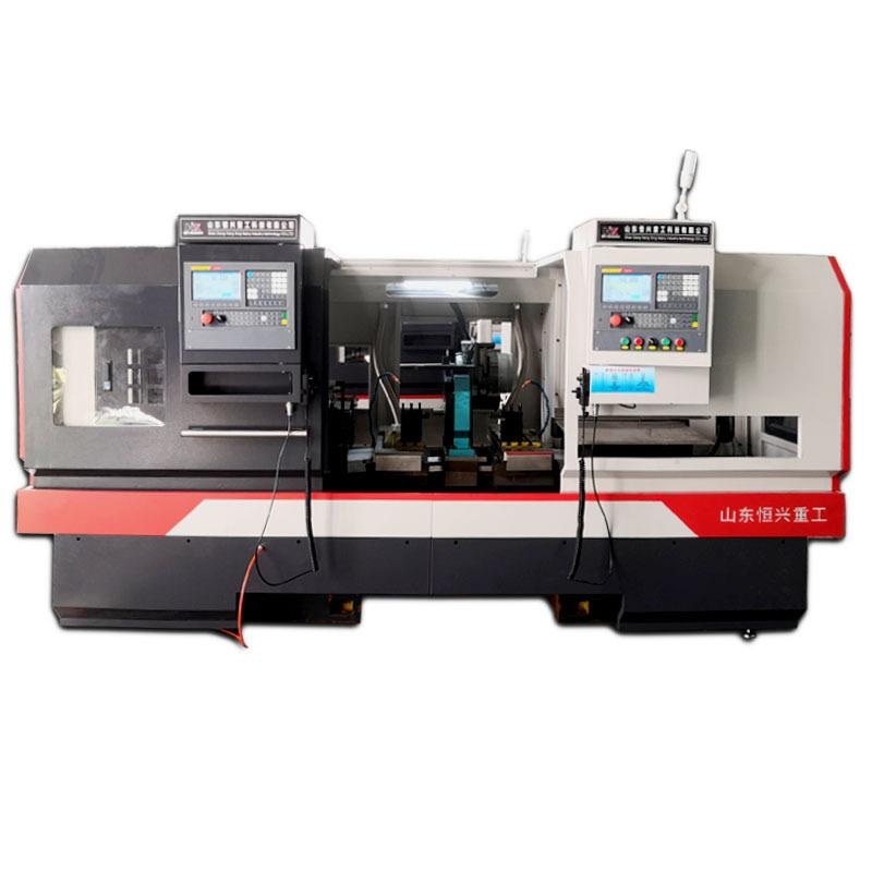 数控车床操作方法耐用硬轨双头数控机床双夹具车床