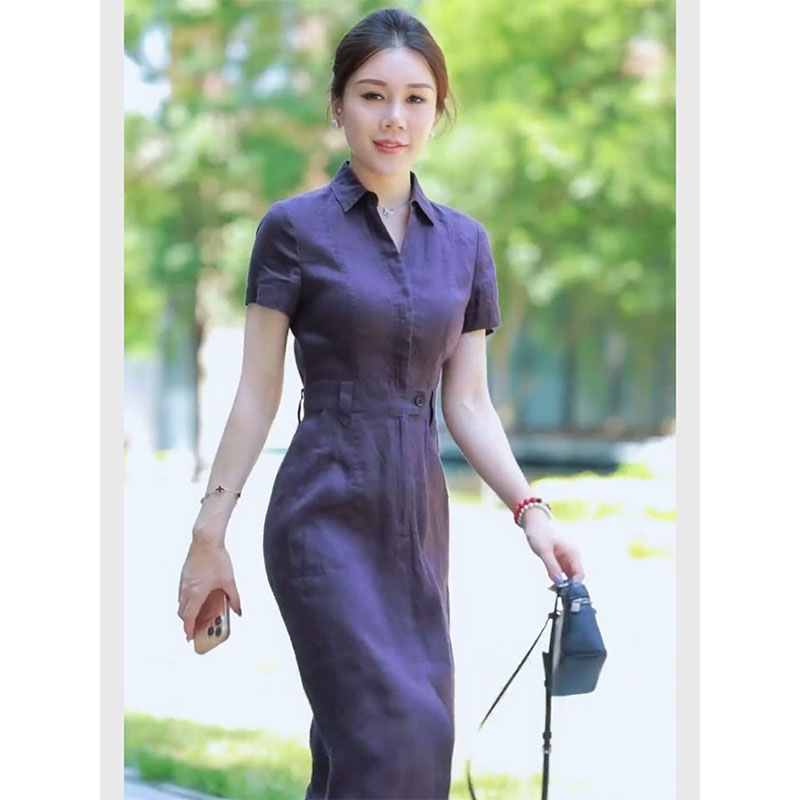 2025新款时尚气质小香风衬衫裙子
