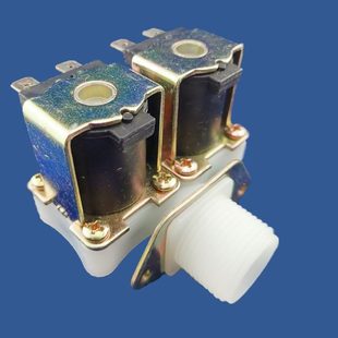 电磁阀 以赛塑料电磁阀6分转10mm一进二出双通进水阀电磁阀先导式