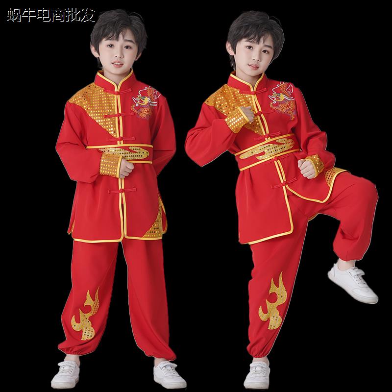 儿童武术演出服中国风男