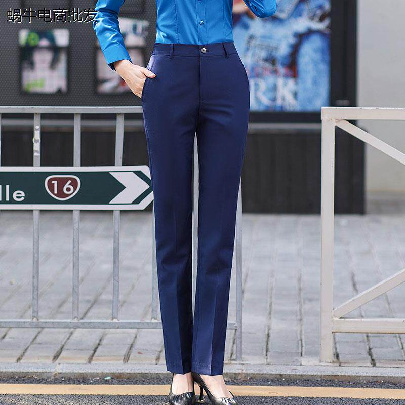 交通新款男女同款西裤交行行服工装制服工作服职业西裤蓝色