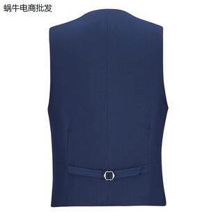 交通男士行服工作服马甲马夹背心制服交行男工装宝蓝色职业装