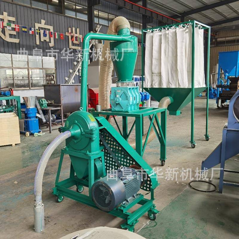 220v电压大米齿盘磨粉机加厚型粮食粉碎机小型自吸上料玉米打粉机