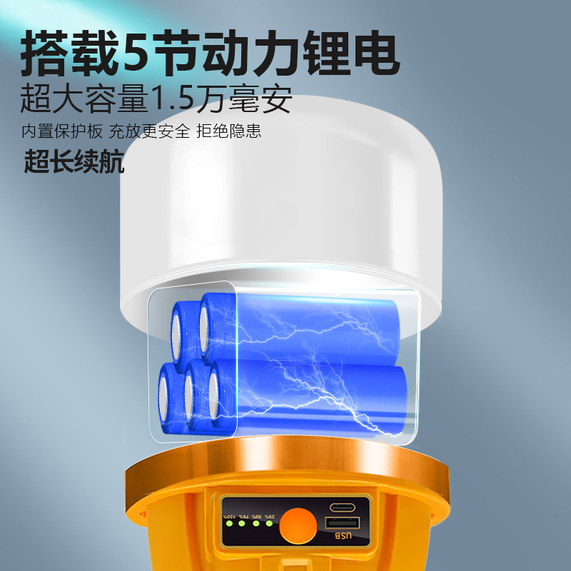 充电照明灯户外露营灯超长续航led摆摊灯夜市灯泡家用停电应急灯