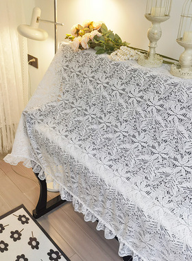 优选钢琴罩半罩蕾丝荷叶花边钢琴套公主风白色全罩钢琴顶罩防尘盖