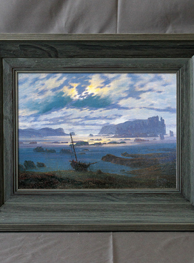 优选油画框纯实木抓丝银灰色画框拼图裱框素描水彩外框定做挂墙海