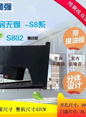 优选狮强牌S802环保型厨房油烟排气扇强力排风机窗式静音换气扇不