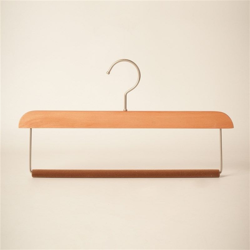 优选木质裤架10个日式风格家用植绒无痕防滑实木裤夹衣架衣柜收纳,收纳整理,裤/裙架,淘宝优惠券,粉丝福利购,淘宝优惠卷