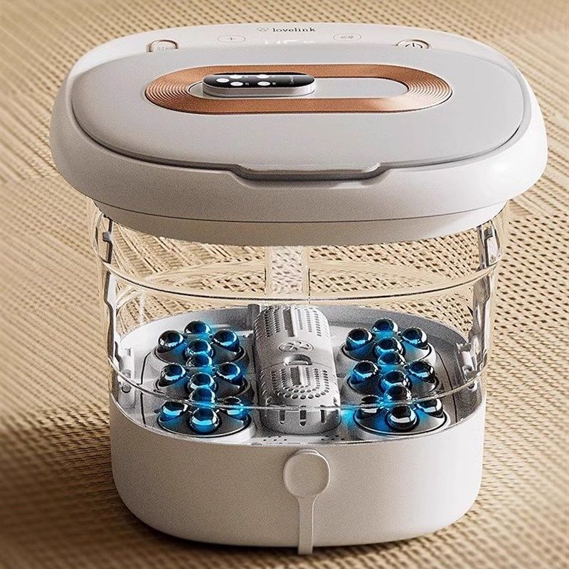 优选热恋可折叠恒温足浴盆家用全自动加热电动按摩足疗洗脚盆