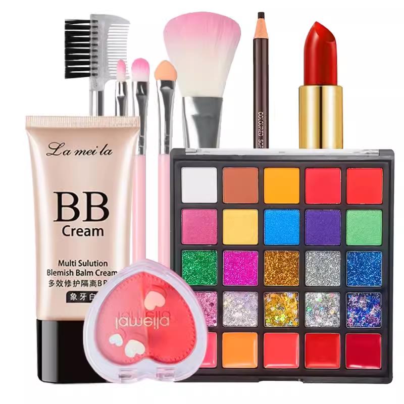 正品舞台妆眼影盘彩色闪粉亮片六一儿童节表演画妆化妆品彩妆套装