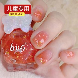 儿童指甲油无毒无味女孩可剥可撕免烤速干纯植物安全夏天2025新款