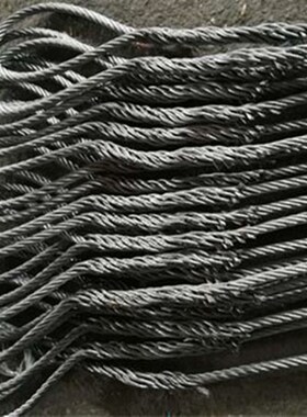 钢丝绳吊索具起重工具14mm16mm18mm20mLm纯手工压插编头双扣钢丝