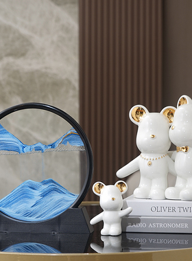 流沙画沙漏摆件创意解压艺术办公室桌面客厅电视柜装饰品生日礼物