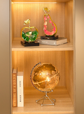 岁岁苹安轻奢摆件桌面客厅办公室桌玄关电视柜酒柜V高档家居装饰