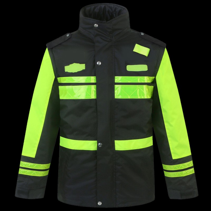 cnss反光棉衣道路交通反光衣z外套男高速公路安全荧光加厚棉服大