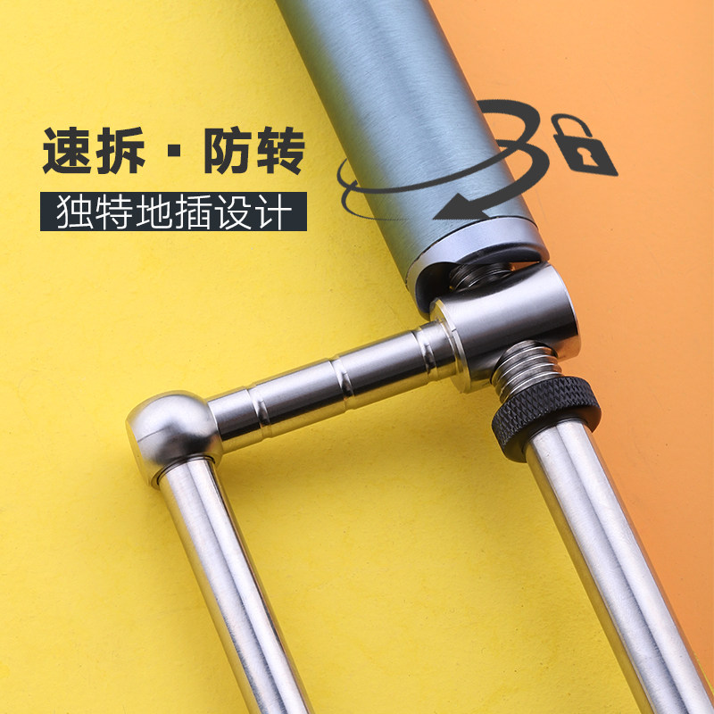 智飞钓鱼伞配件不锈钢组合地插地刺B打地棒m12通用钓伞脚防风支架