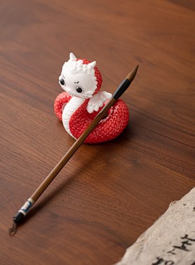 【飞黄腾达】蛇i摆件陶瓷可爱生肖吉祥物招财家居桌面装饰新年礼