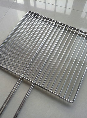 烧烤拍子不锈钢竖条m帘子加密夹子网小号烧烤夹网夹板烤肉烧烤工