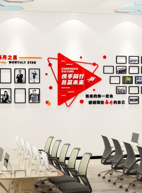 荣誉墙通知宣传公告栏员工风采z展示照片墙企业文化办公室墙面装