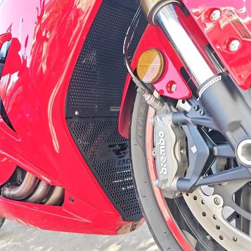 适用钱江赛600RS改装散热水A箱网加装水箱保护罩防护盖防尘防泥网