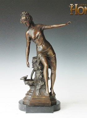 铜雕塑EP008008S欧式人物工艺饰品酒店客O厅书房玄关家居桌面摆件