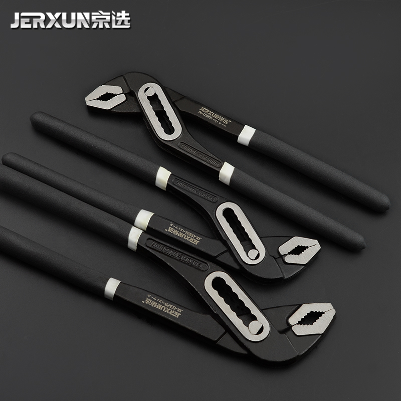 京选10寸12寸水泵钳可调式水管钳子钳多功N能扳手大力钳式水暖工