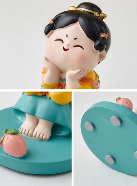 手机桌面支架可爱m卡通办公桌装饰摆件工位解压治愈系小礼物送女