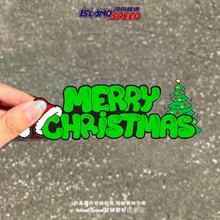 MERRY CHRISTMAS圣诞节英文字母汽车贴纸个性装饰车尾礼物文字贴